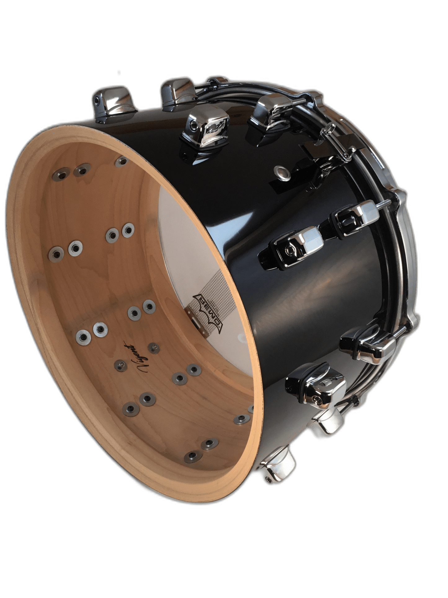 Vigent Drums 8x14 High Gloss Black Maple Snare - Vigent Drums