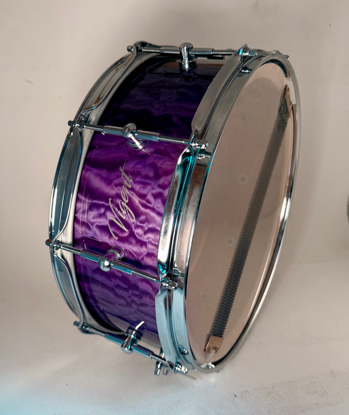 Vigent Drums 5.5x14 Purple Dyed Quilted Maple Snare