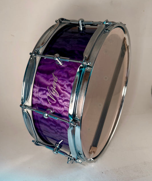 Vigent Drums 5.5x14 Purple Dyed Quilted Maple Snare