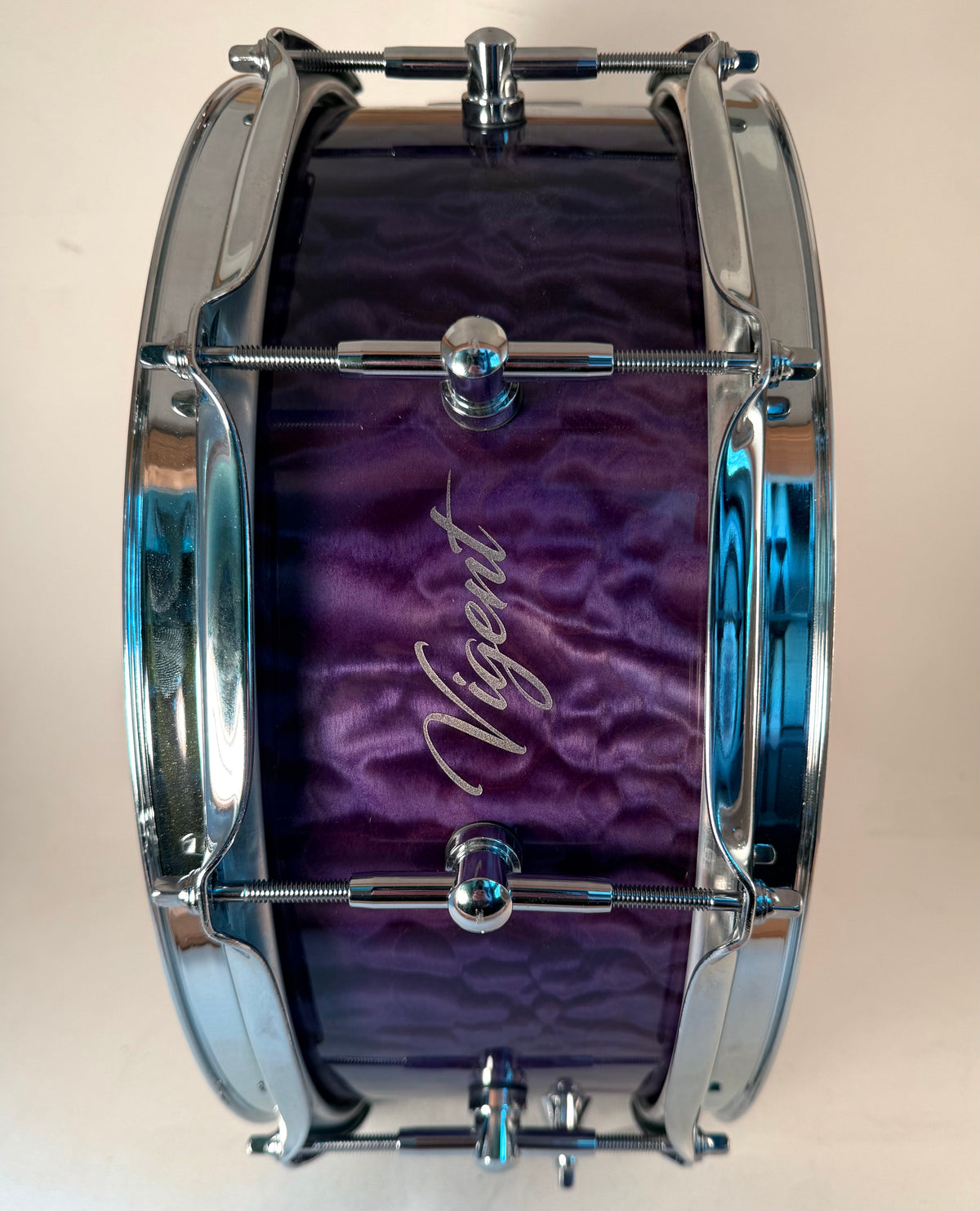 Vigent Drums 5.5x14 Purple Dyed Quilted Maple Snare