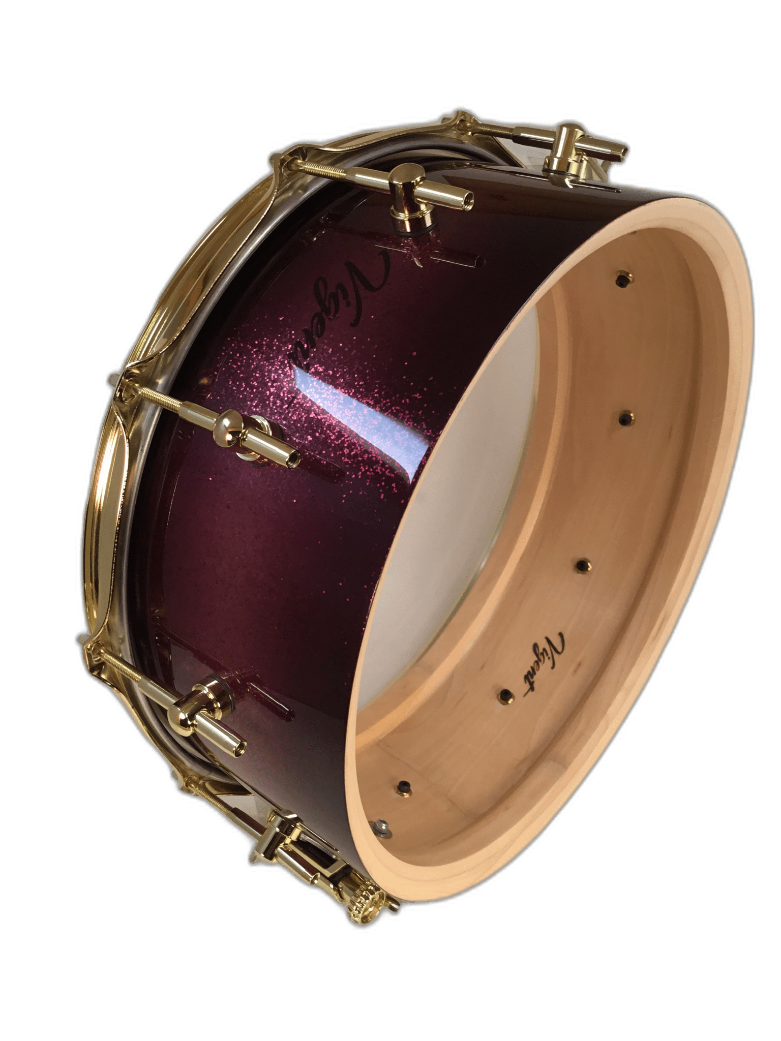 Vigent Drums 5.5x14 Purple Fade Maple Snare - Vigent Drums