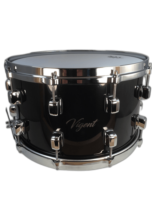 Vigent Drums 8x14 High Gloss Black Maple Snare - Vigent Drums